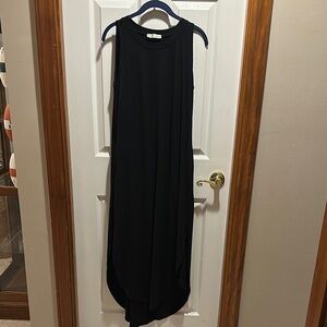 Zenana Outfitters Black Sheath Maxi Dress Sleeveless
